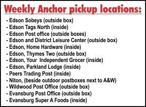 Weekly Anchor Pick Up Locations